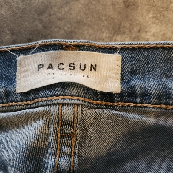 Pacsun Vintage Icon Mom Jeans High Rise Cotton Blend Pocket Medium Blue Women 26 - Picture 4 of 7